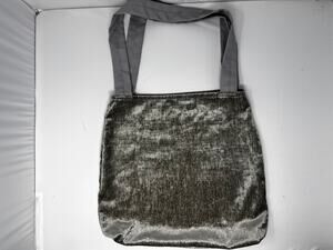 No brand Shoulder Bag Silver with Sheen Fabric Pre-Owned in Good condition